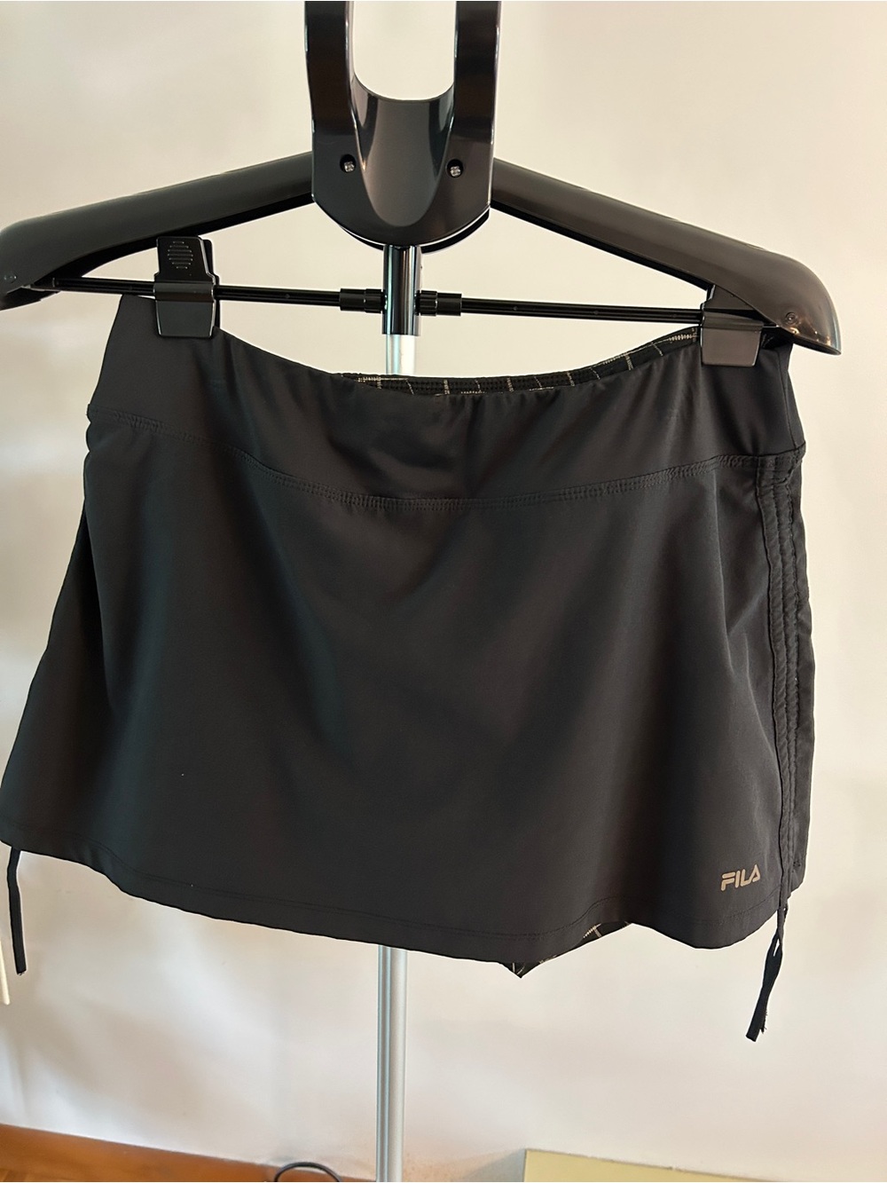 Fila Black Athletic Skort with Side Drawcords